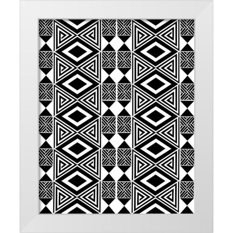 Bogolan Tradition 2 White Modern Wood Framed Art Print by Prime, Marcus