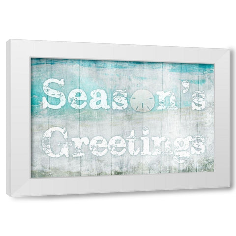 Seasons Greetings White Modern Wood Framed Art Print by Prime, Marcus