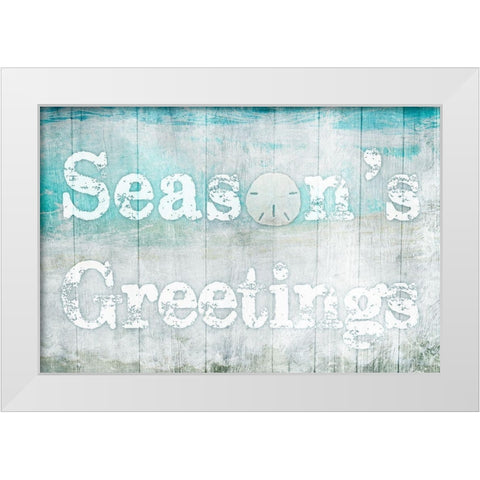 Seasons Greetings White Modern Wood Framed Art Print by Prime, Marcus