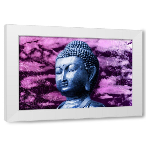 Skyline Buddha White Modern Wood Framed Art Print by Prime, Marcus