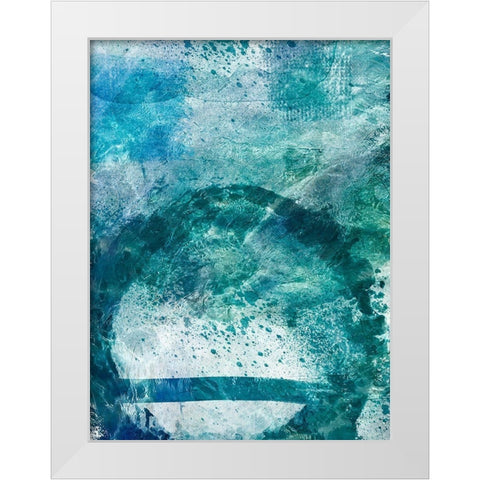 Distressed Ocean 1 White Modern Wood Framed Art Print by Prime, Marcus