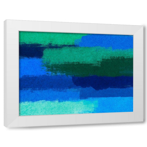 Vibrant Smears White Modern Wood Framed Art Print by Prime, Marcus