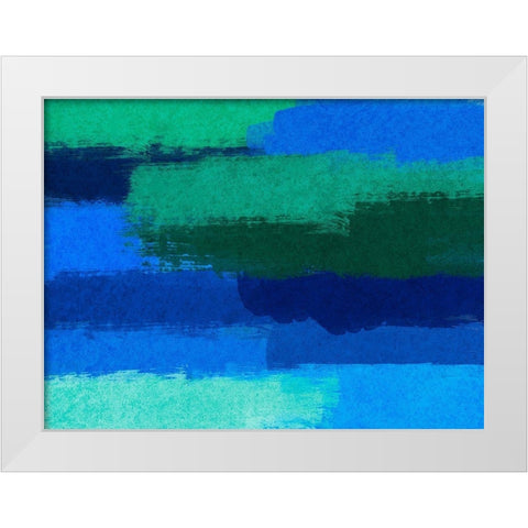 Vibrant Smears White Modern Wood Framed Art Print by Prime, Marcus