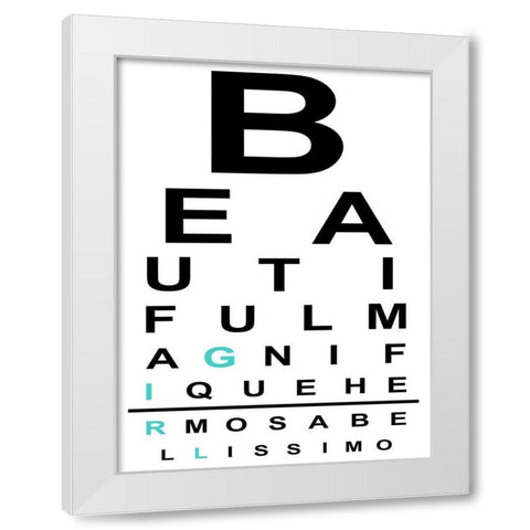Beauty Chart White Modern Wood Framed Art Print by Prime, Marcus