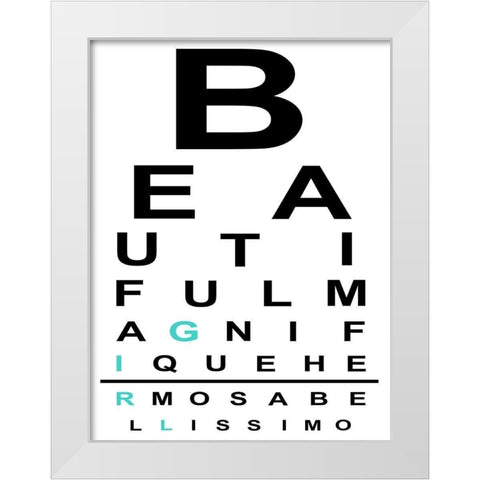 Beauty Chart White Modern Wood Framed Art Print by Prime, Marcus