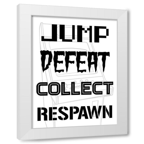Gaming Rules 1 White Modern Wood Framed Art Print by Prime, Marcus