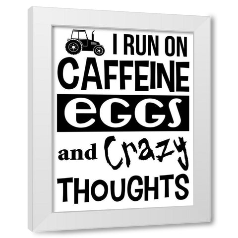 Running On Crazy White Modern Wood Framed Art Print by Prime, Marcus