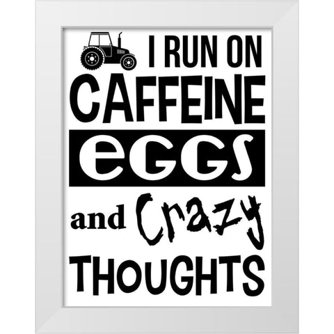 Running On Crazy White Modern Wood Framed Art Print by Prime, Marcus