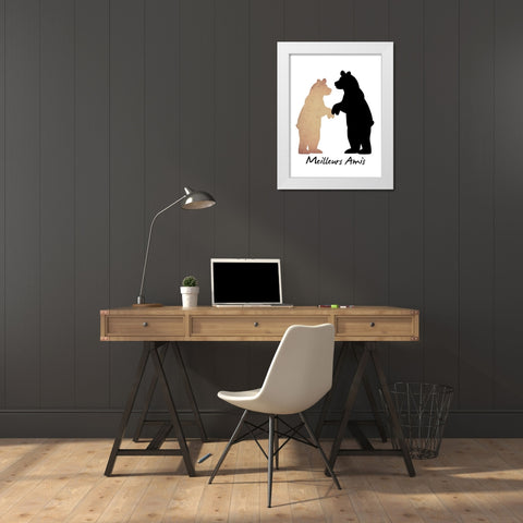 Best Friends 1 White Modern Wood Framed Art Print by Prime, Marcus