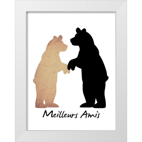 Best Friends 1 White Modern Wood Framed Art Print by Prime, Marcus