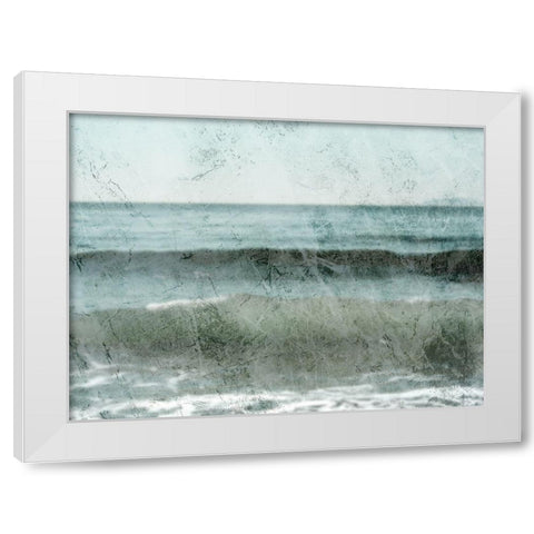 Distressed Ocean 1 White Modern Wood Framed Art Print by Prime, Marcus