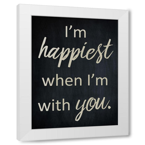 Happiest Life White Modern Wood Framed Art Print by Prime, Marcus