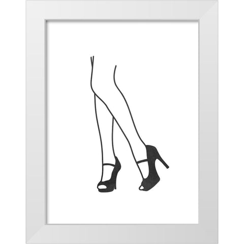 Glamorous Heels 1 White Modern Wood Framed Art Print by Prime, Marcus