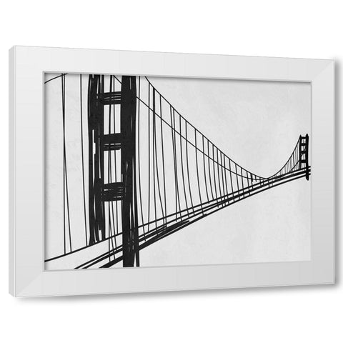 Bridge Heights White Modern Wood Framed Art Print by Prime, Marcus