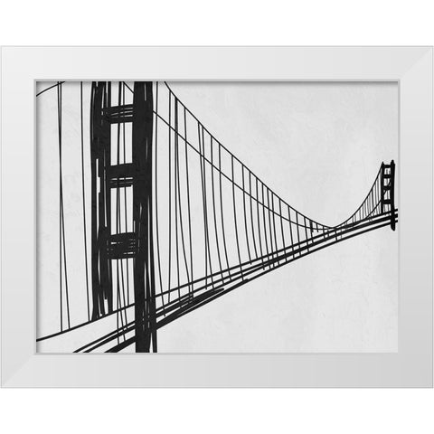 Bridge Heights White Modern Wood Framed Art Print by Prime, Marcus