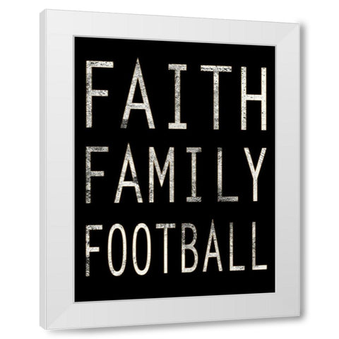 Sporty Faith 1 White Modern Wood Framed Art Print by Prime, Marcus