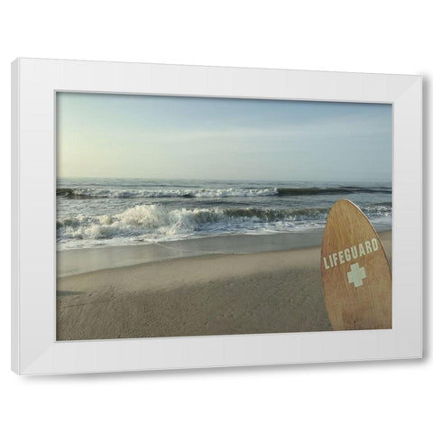 Lifeguard Watch White Modern Wood Framed Art Print by Prime, Marcus