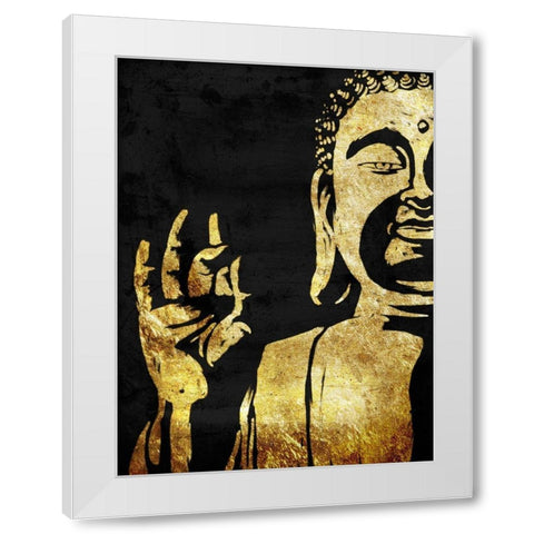 Lustrous Buddha White Modern Wood Framed Art Print by Prime, Marcus
