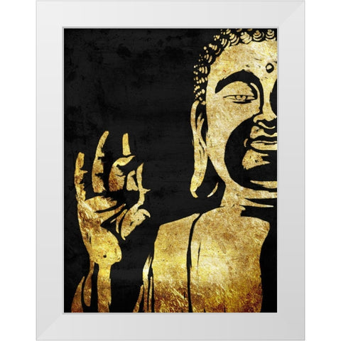 Lustrous Buddha White Modern Wood Framed Art Print by Prime, Marcus