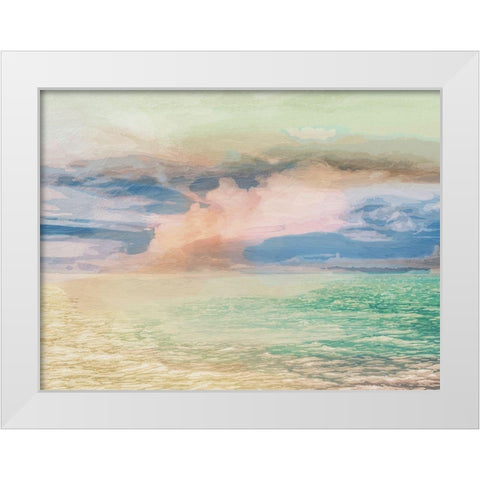 Beach Abstract 1 White Modern Wood Framed Art Print by Prime, Marcus