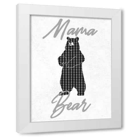 Mama Bear White Modern Wood Framed Art Print by Prime, Marcus