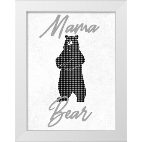 Mama Bear White Modern Wood Framed Art Print by Prime, Marcus