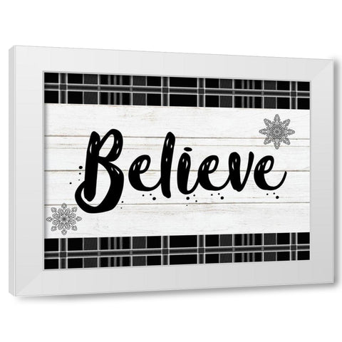 Vintage Believe 1 White Modern Wood Framed Art Print by Prime, Marcus