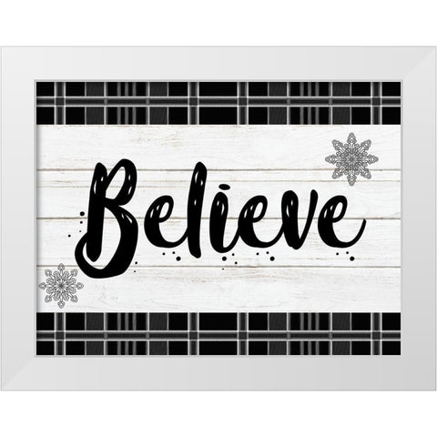 Vintage Believe 1 White Modern Wood Framed Art Print by Prime, Marcus