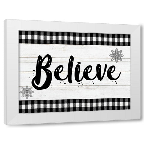 Vintage Believe 1 White Modern Wood Framed Art Print by Prime, Marcus