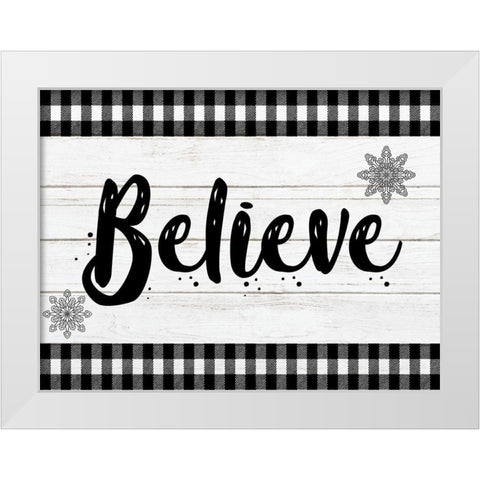 Vintage Believe 1 White Modern Wood Framed Art Print by Prime, Marcus