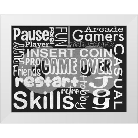 Gaming Love 1 White Modern Wood Framed Art Print by Prime, Marcus