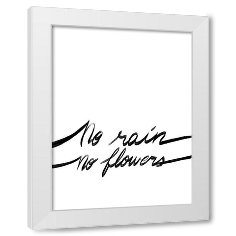 No Rain White Modern Wood Framed Art Print by Prime, Marcus