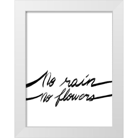 No Rain White Modern Wood Framed Art Print by Prime, Marcus
