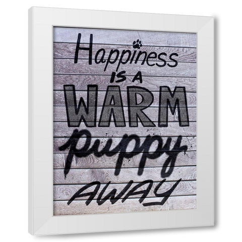 Warm Puppies 1 White Modern Wood Framed Art Print by Prime, Marcus