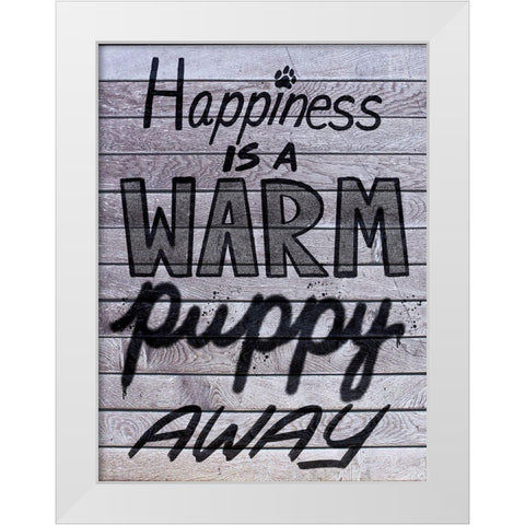 Warm Puppies 1 White Modern Wood Framed Art Print by Prime, Marcus