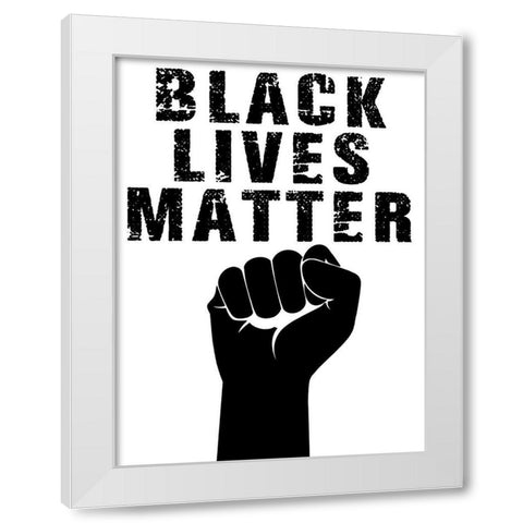 Black Lives Matter 2 White Modern Wood Framed Art Print by Prime, Marcus