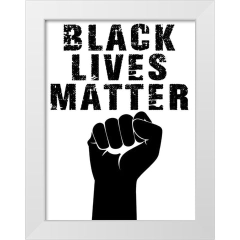 Black Lives Matter 2 White Modern Wood Framed Art Print by Prime, Marcus