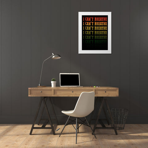 Cant Breathe 1 White Modern Wood Framed Art Print by Prime, Marcus