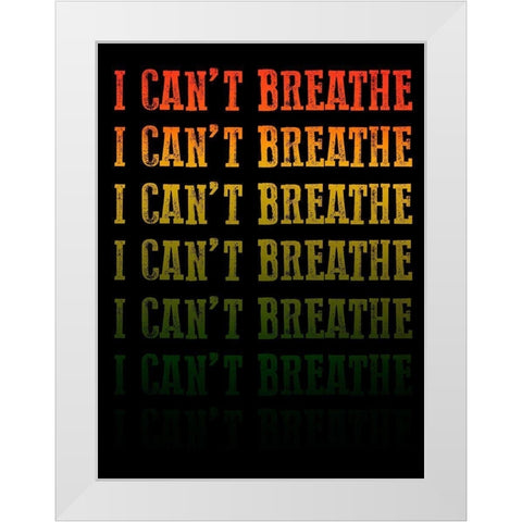 Cant Breathe 1 White Modern Wood Framed Art Print by Prime, Marcus
