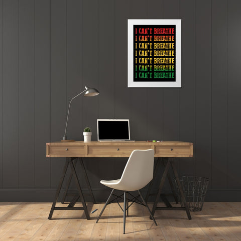 Cant Breathe 2 White Modern Wood Framed Art Print by Prime, Marcus