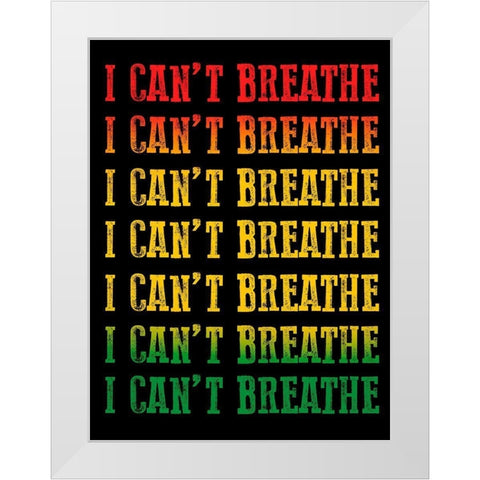 Cant Breathe 2 White Modern Wood Framed Art Print by Prime, Marcus
