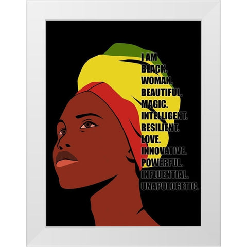 Beautiful Woman 2 White Modern Wood Framed Art Print by Prime, Marcus