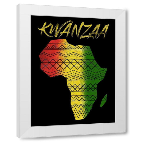 Kwanzaa White Modern Wood Framed Art Print by Prime, Marcus