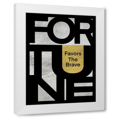 Brave Fortune White Modern Wood Framed Art Print by Prime, Marcus