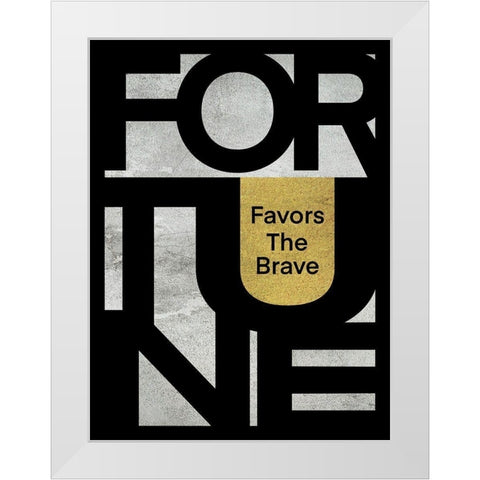 Brave Fortune White Modern Wood Framed Art Print by Prime, Marcus