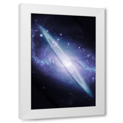 Galaxy Explosion White Modern Wood Framed Art Print by Prime, Marcus