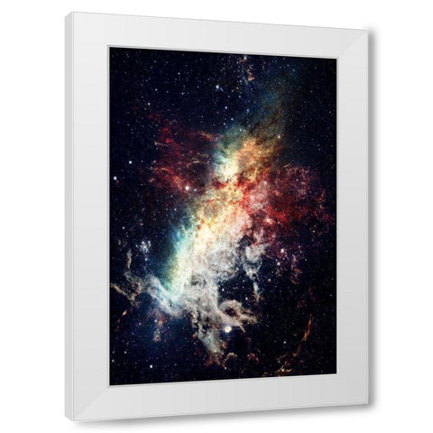 Galaxy Stream White Modern Wood Framed Art Print by Prime, Marcus