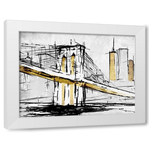 City Of Gold 1 White Modern Wood Framed Art Print by Prime, Marcus