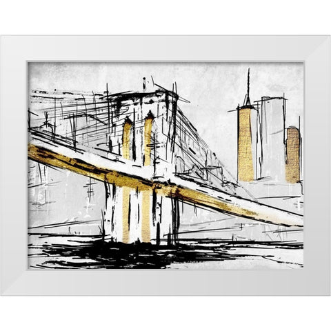 City Of Gold 1 White Modern Wood Framed Art Print by Prime, Marcus