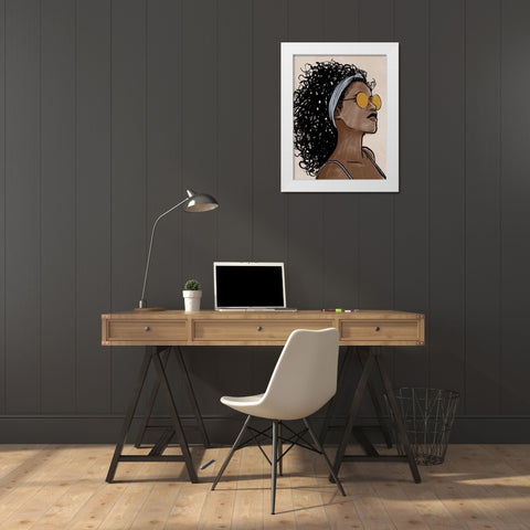 Fierce Model 1 White Modern Wood Framed Art Print by Prime, Marcus